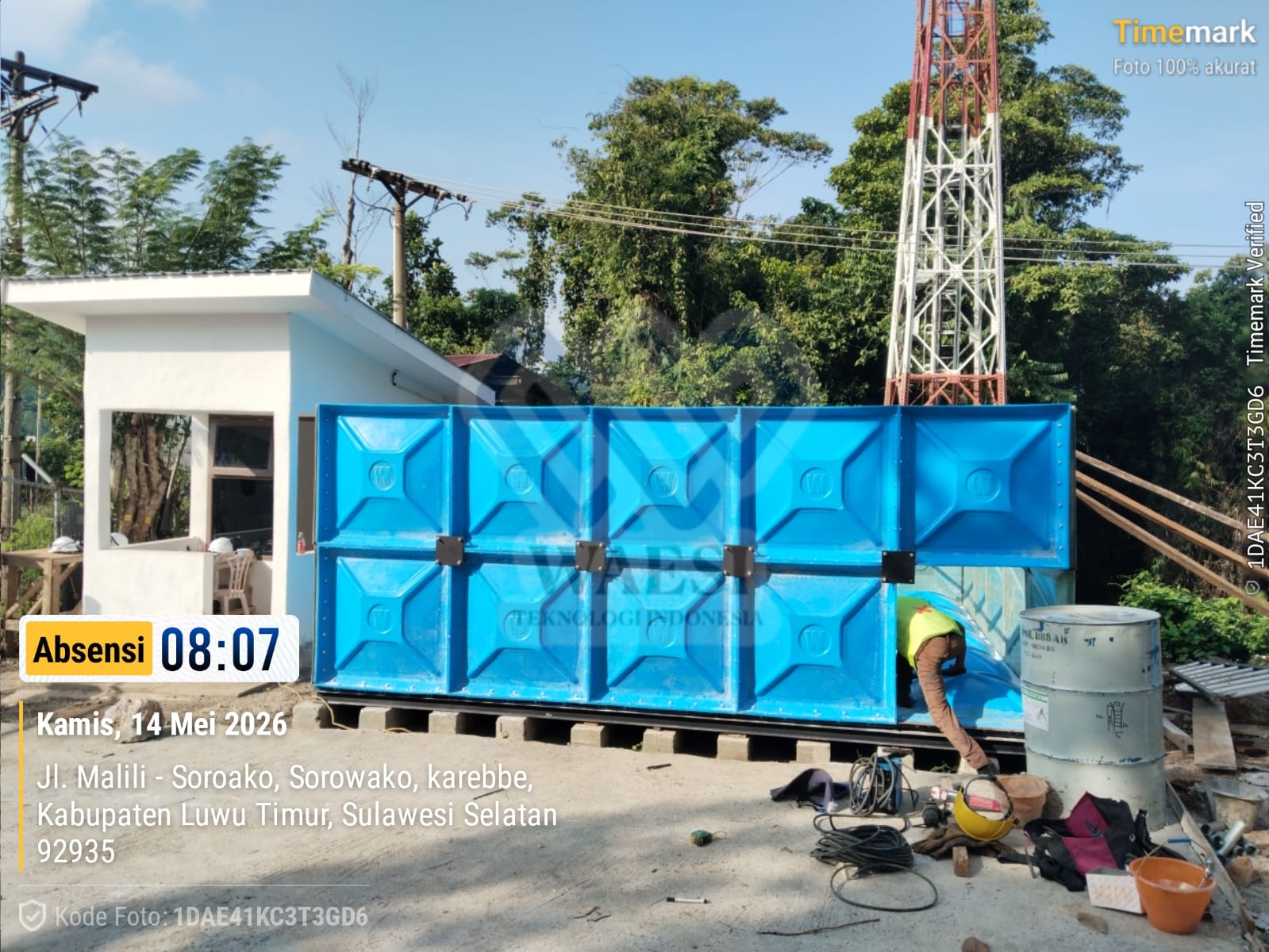 KONSTRUKSI PANEL TANK 50 KUBIK